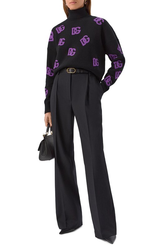 Шерстяной свитер Dolce & Gabbana FXW04T/JCVYX Чёрный  FXW04T/JCVYX Фото 2