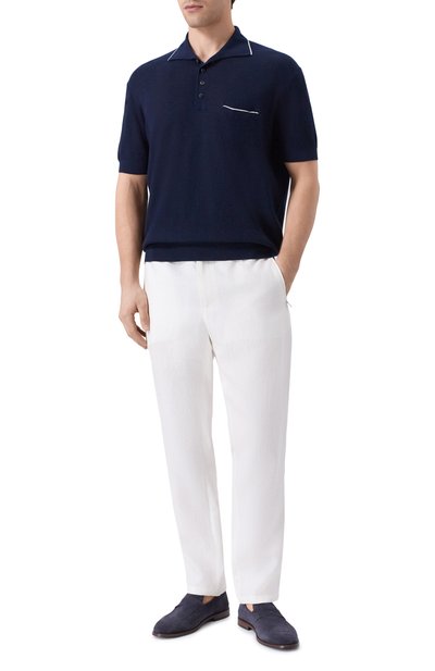 Мужская поло из кашемира и шелка GIORGIO ARMANI, арт. GM003145/AF24734