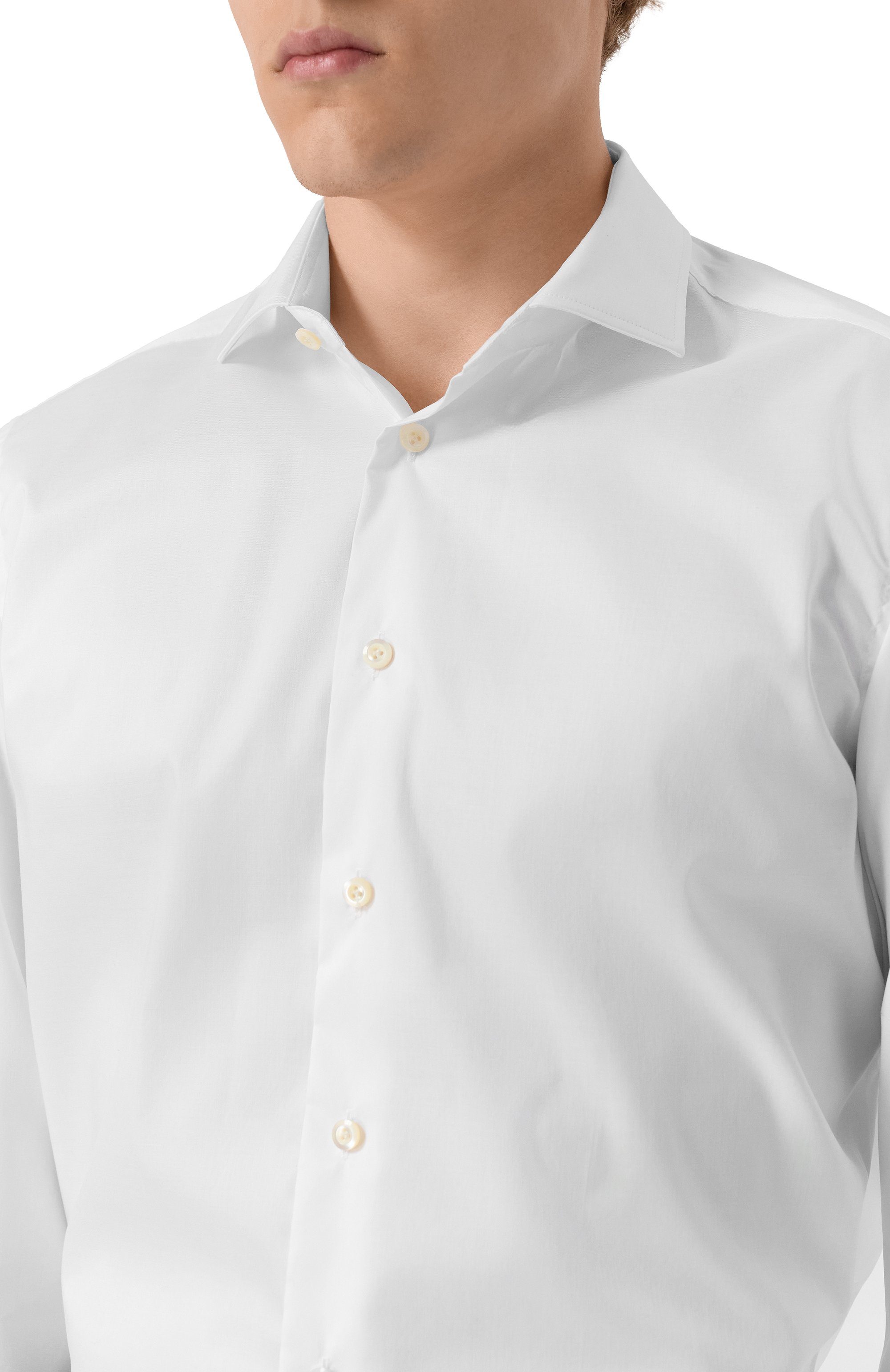 Хлопковая сорочка VAN LAACK белого цвета по цене 28900 руб., арт. VL-RIK0S-LTFN/150444, фото 5 Хлопковая сорочка VAN LAACK, арт. VL-RIK0S-LTFN/150444, фото 5