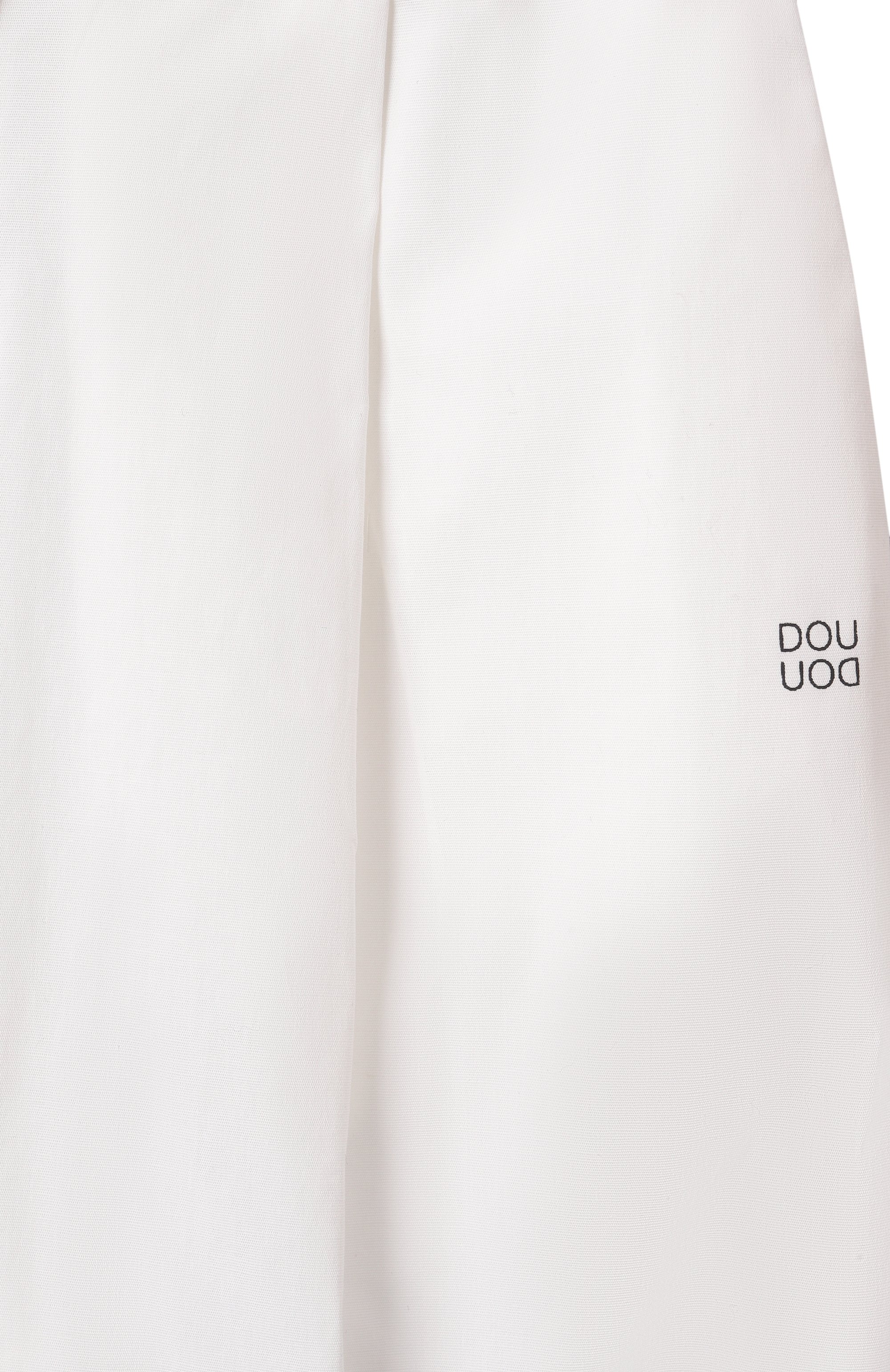 Хлопковые брюки DOUUOD молочного цвета по цене 11350 руб., арт. DW6P61, фото 3 Хлопковые брюки DOUUOD, арт. DW6P61, фото 3