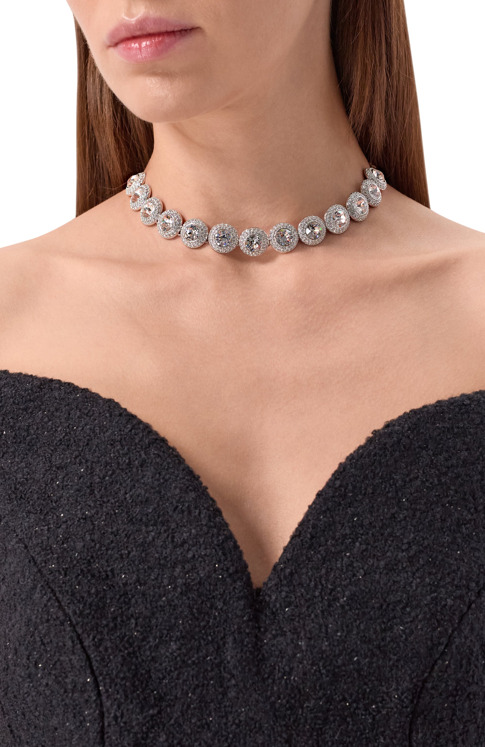 Чокер una angelic SWAROVSKI серебряного цвета по цене 49950 руб., арт. 5733194, фото 2 Чокер una angelic SWAROVSKI, арт. 5733194, фото 2