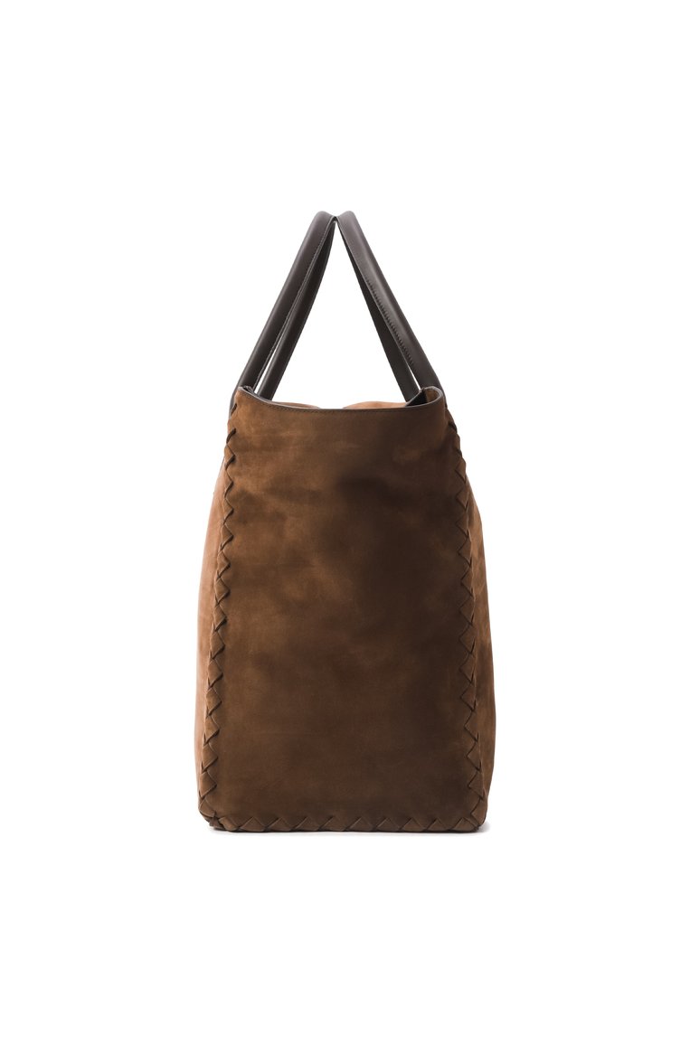 Мужская сумка cabat large BOTTEGA VENETA коричневого цвета, арт. 806465 V39Z4 | Фото 4 (Размер: large; Материал: Натуральная кожа, Натуральная замша)