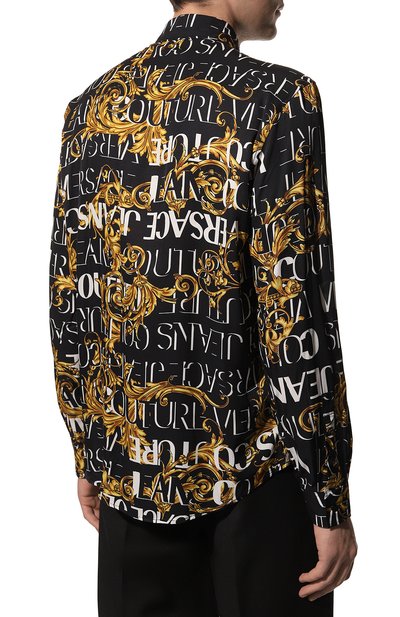Рубашка из вискозы VERSACE JEANS COUTURE, арт. 73GAL2R0-73UP200 R PRINT L0G0 BAR0QUE/NS153, фото 4