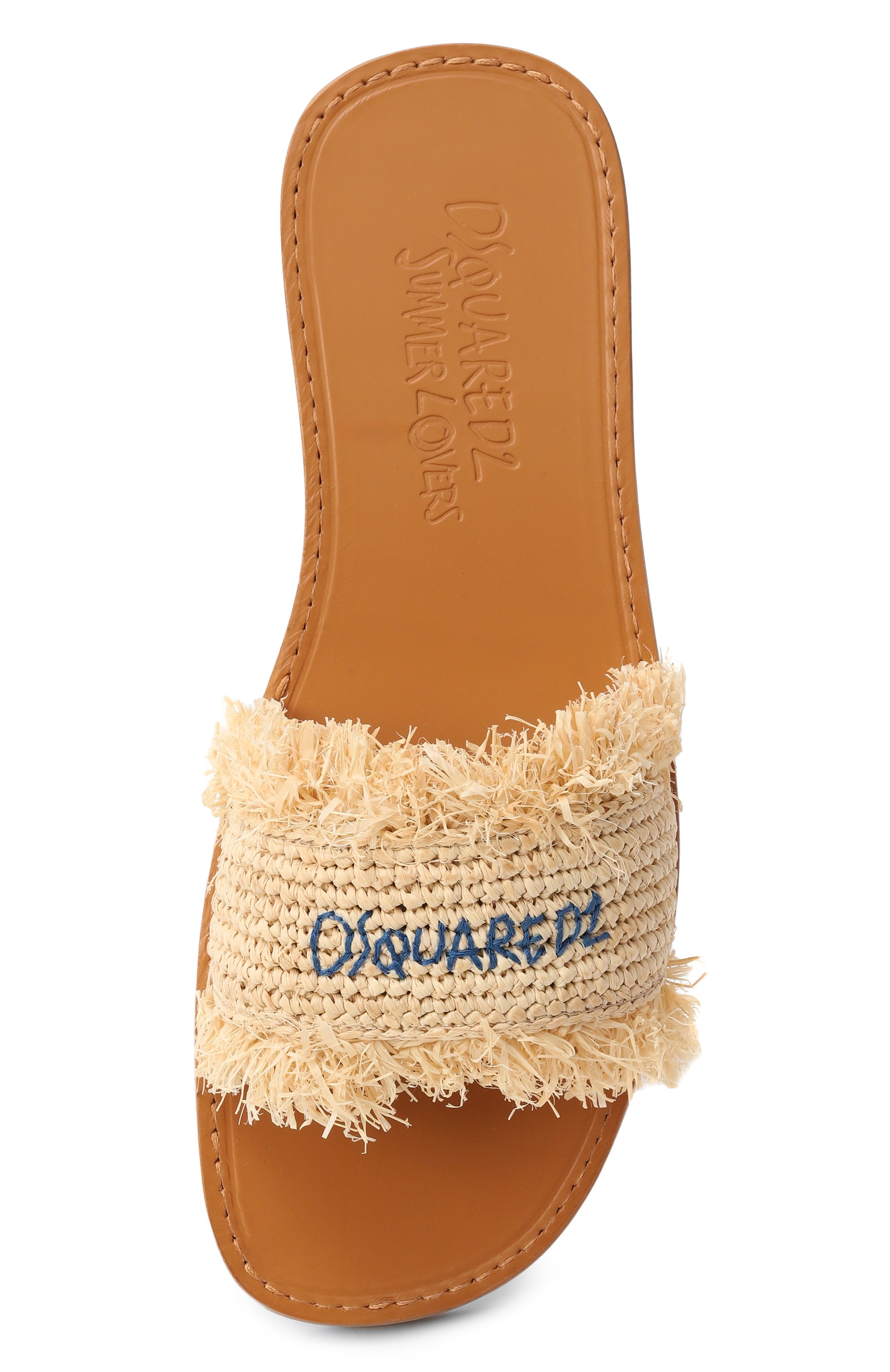 Шлепанцы summer lovers из рафии DSQUARED2, арт. FSW0074, фото 6