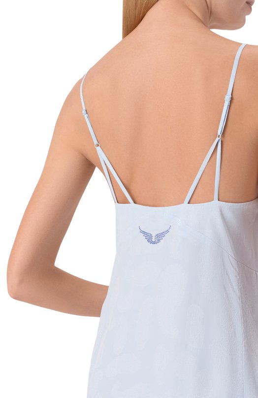 Шелковое платье Zadig and Voltaire WWDR02660 Голубой  WWDR02660 Фото 4