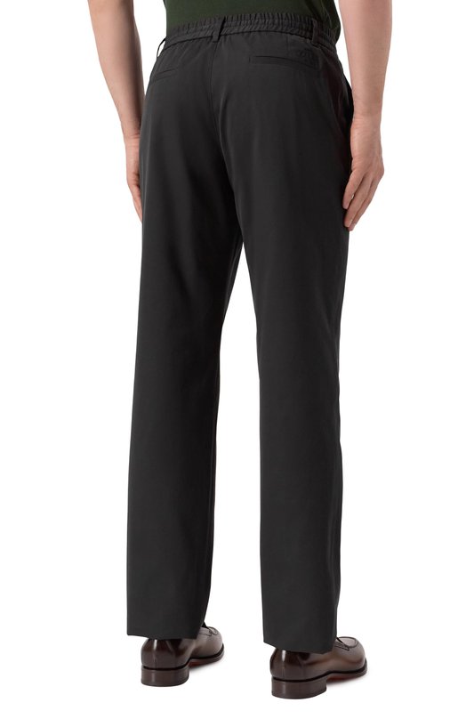 Брюки из хлопка и шелка Zilli CP201CM010790043U/66 Чёрный  CP201CM010790043U/66 Фото 3