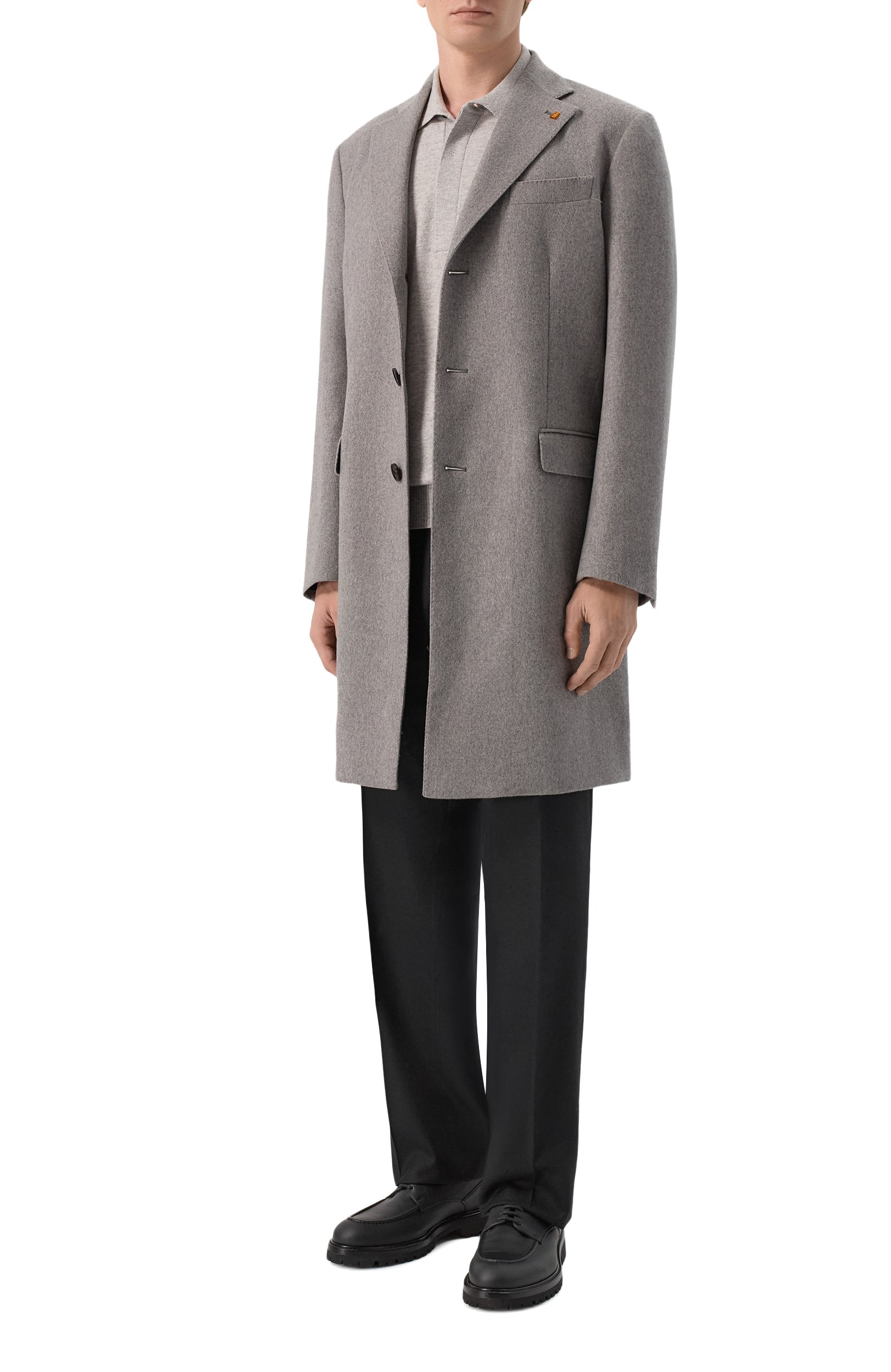 Кашемировое пальто SARTORIA LATORRE серого цвета по цене 198000 руб., арт. A0STA/PU060X, фото 2 Кашемировое пальто SARTORIA LATORRE, арт. A0STA/PU060X, фото 2