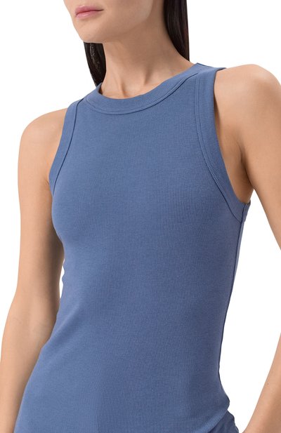 Майка из хлопка и шелка 12 STOREEZ голубого цвета по цене 4800 руб., арт. 136696, фото 5 Майка из хлопка и шелка 12 STOREEZ, арт. 136696, фото 5