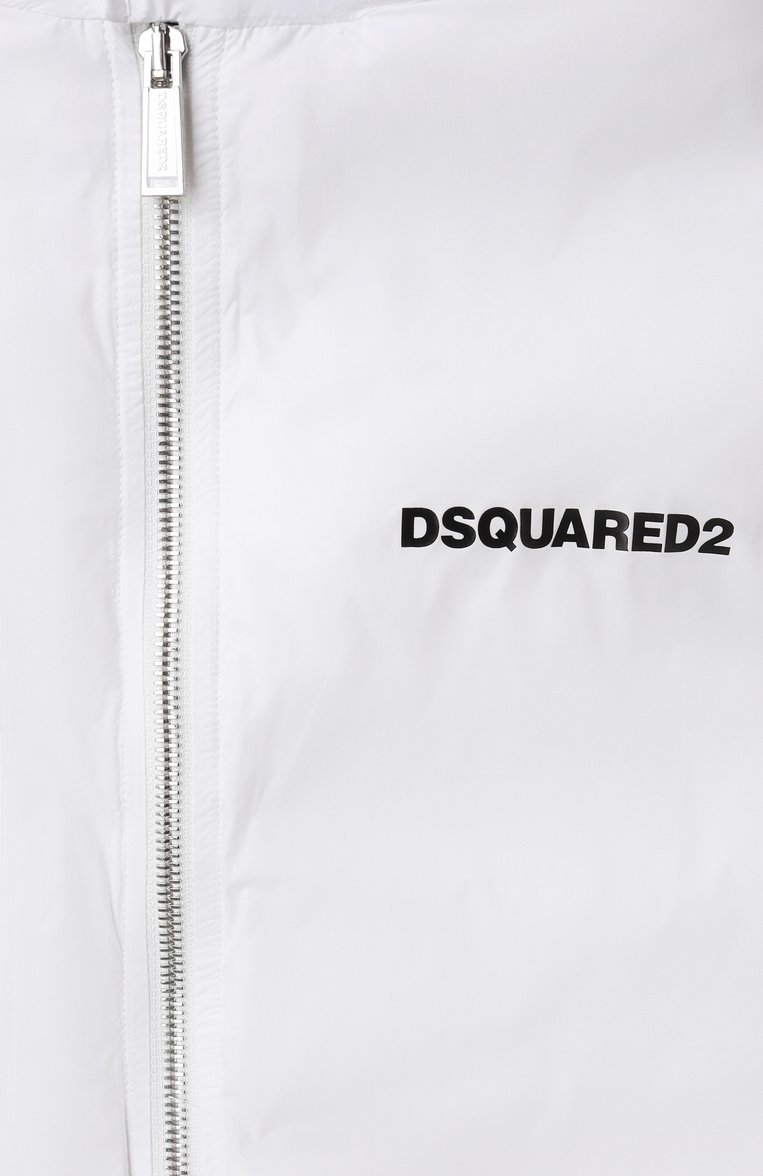 Мужского утепленный жилет DSQUARED2 белого цвета, арт. DQ2732/D0ABC | Фото 3 (Материал подклада: Синтетический материал; Девочки Кросс-КТ: Верхняя одежда; Региональные ограничения белый список (Axapta Mercury): Не проставлено; Рукава: Без рукавов; Мальчики Кросс-КТ: Верхняя одежда; Нос: Не проставлено; Материал внешний: Синтетический материал; Ростовка одежда: 6 лет | 116 см, 8 лет | 128 см, 10 - 11 лет | 140 - 146см, 13 - 15 лет | 158 см, 16 лет | 164 см, 4 года | 104 см)