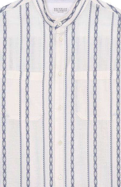 Хлопковая рубашка BRUNELLO CUCINELLI, арт. BA687C330B, фото 3