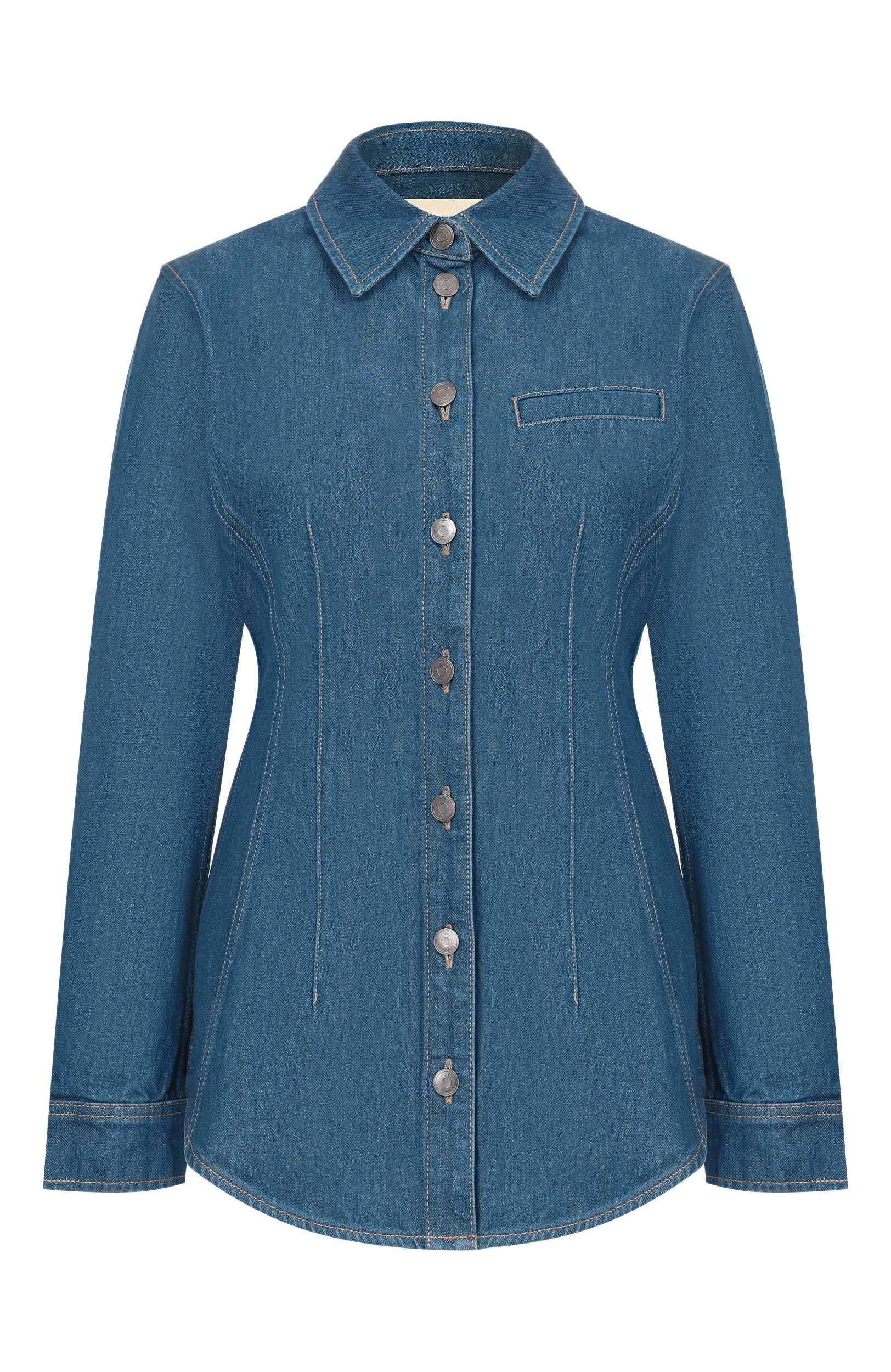Джинсовая рубашка jolene 12 STOREEZ синего цвета по цене 19000 руб., арт. 140482, фото 1 Джинсовая рубашка jolene 12 STOREEZ, арт. 140482, фото 1