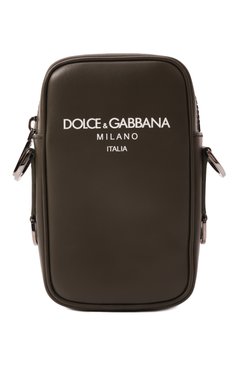 Мужская сумка DOLCE & GABBANA хаки цвета, арт. BM9041_BC9041/AN244_1 | Фото 1 (Драгоценные камни: Проставлено; Ремень/цепочка: На ремешке; Материал сплава: Проставлено; Материал: Натуральная кожа; Размер: mini; Стили: Классический)