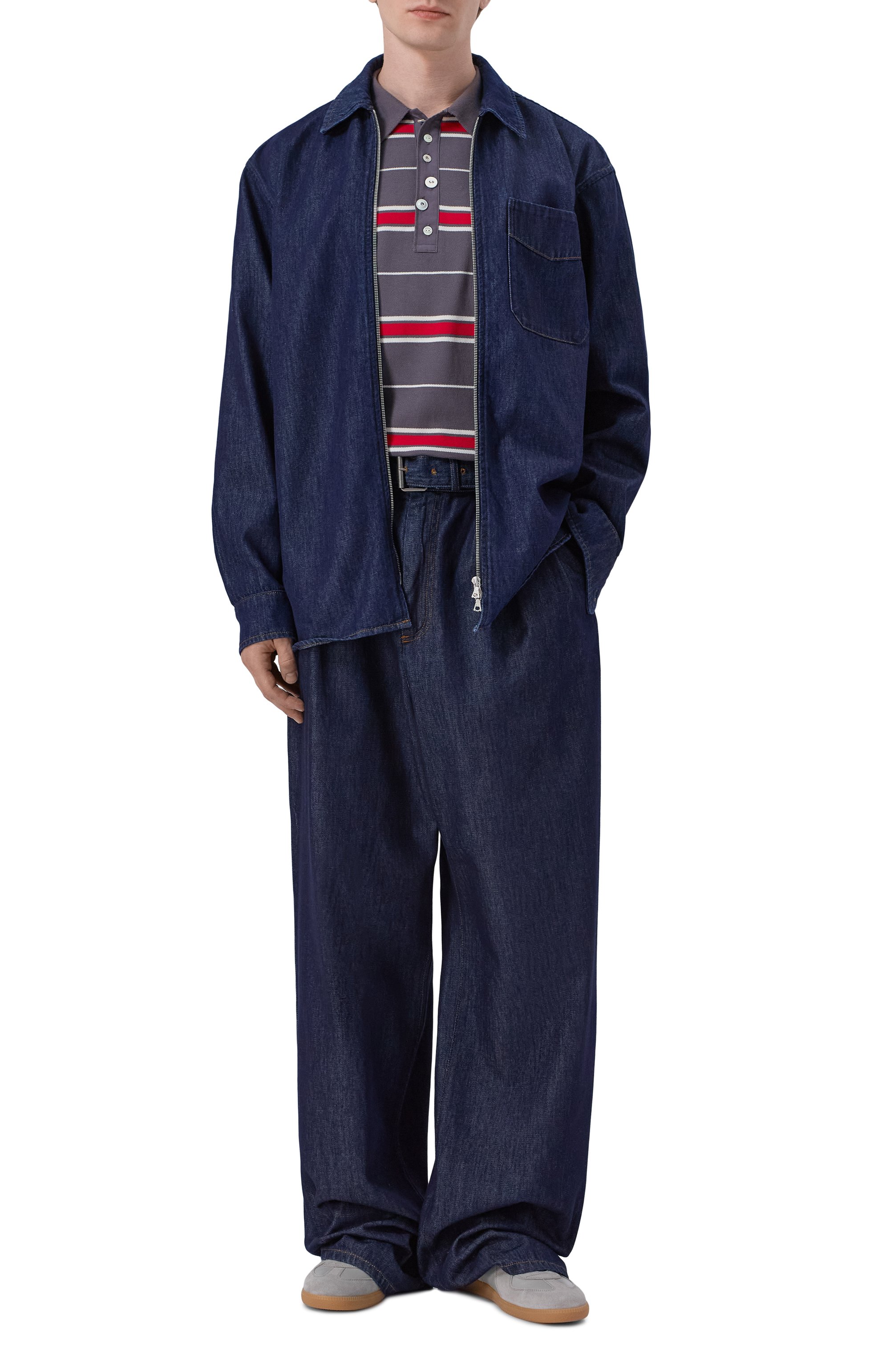 Хлопковое поло UNDERCOVER темно-серого цвета по цене 65900 руб., арт. UC1F4804-2, фото 2 Хлопковое поло UNDERCOVER, арт. UC1F4804-2, фото 2