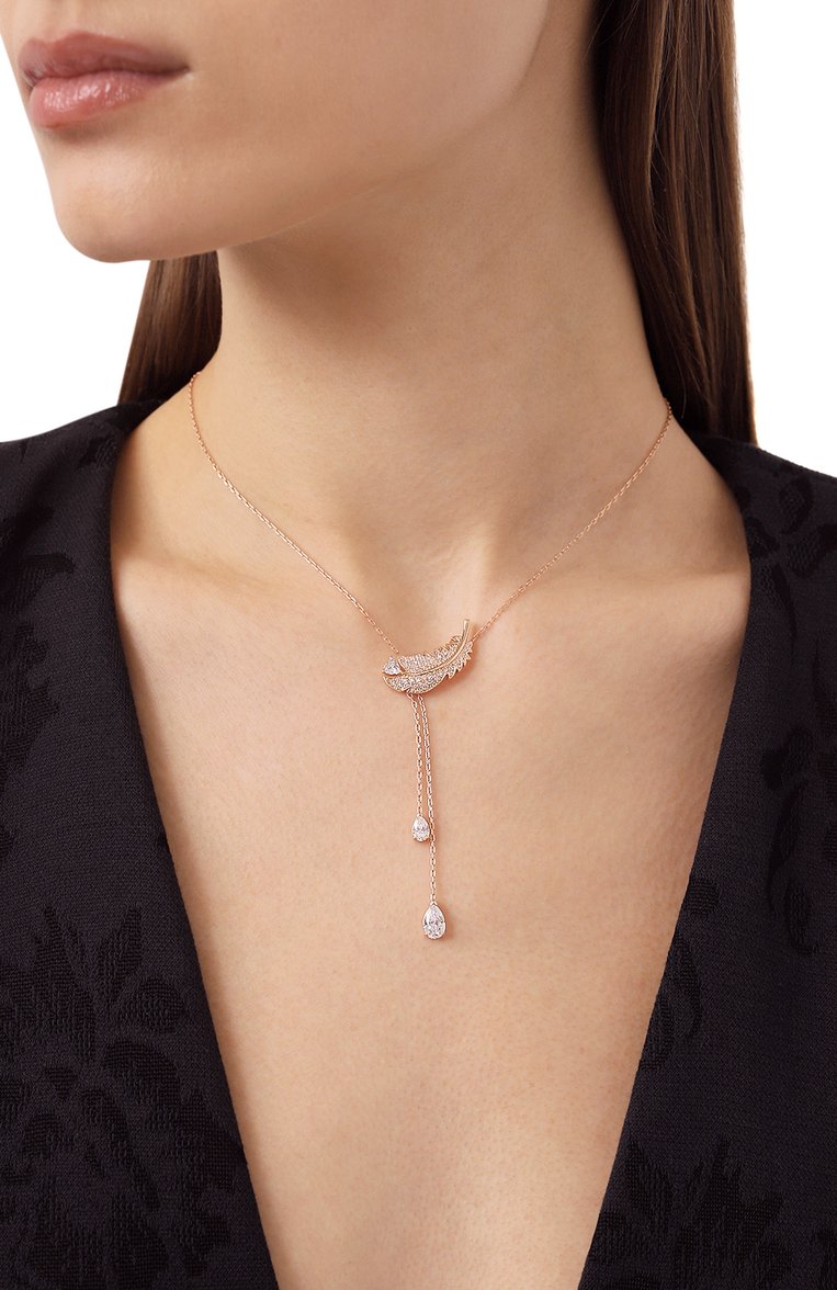 Женская кулон на цепочке nice SWAROVSKI золотого цвета, арт. 5663485 | Фото 2 (Региональные ограничения белый список (Axapta Mercury): Не проставлено; Нос: Не проставлено; Материал: Металл)