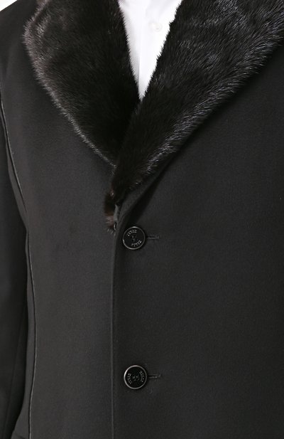 Однобортное кашемировое пальто с меховой подстежкой ZILLI, арт. A0ANDR-03001/10LJ, фото 5