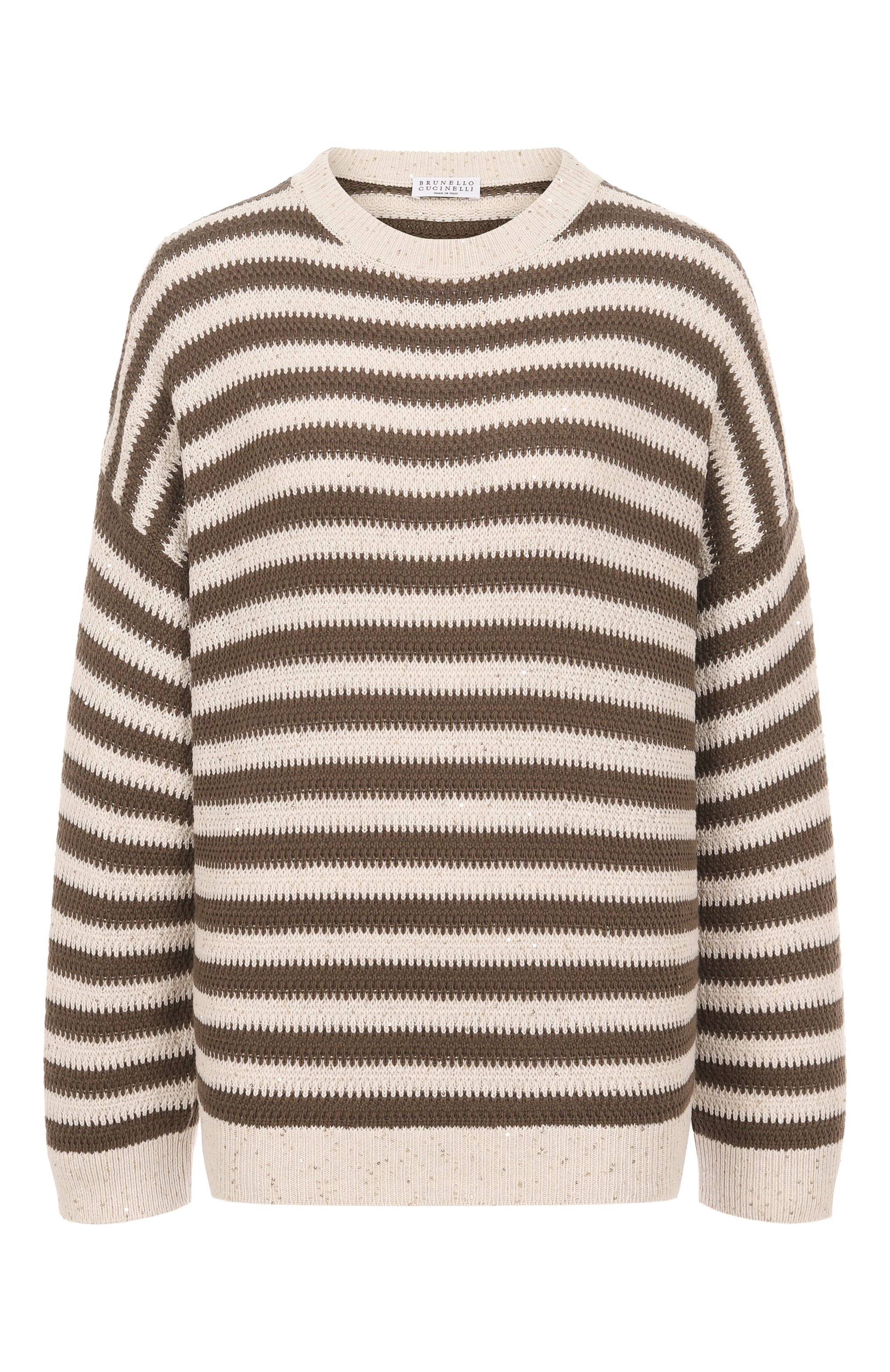 Хлопковый пуловер BRUNELLO CUCINELLI, ар�т. MDV752200P, фото 1