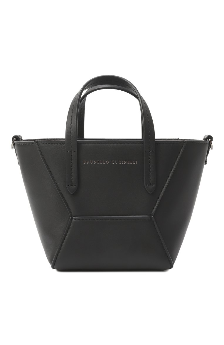 Женская сумка bc duo mini BRUNELLO CUCINELLI черного цвета, арт. MBHED2675 | Фото 1 (Размер: mini; Ремень/цепочка: На ремешке; Материал: Натуральная кожа; Автоматизация состава: Проставлено; Автоматизация ТО: Проставлено)