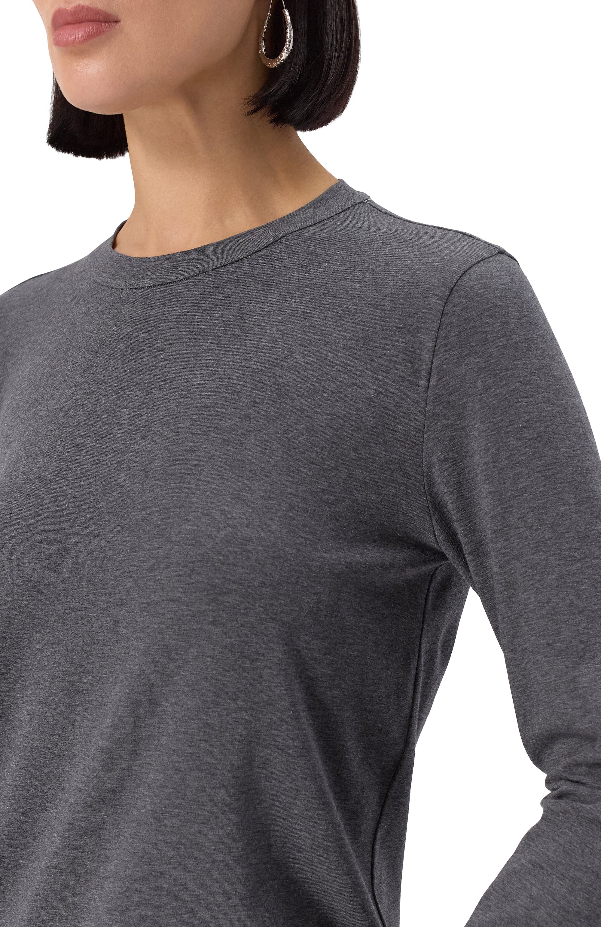 Хлопковый лонгслив BRUNELLO CUCINELLI, арт. MPT18B0107, фото 5