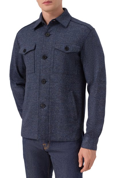 Куртка-рубашка из шерсти и шелка HARRIS WHARF LONDON, арт. CH9320MDH, фото 3