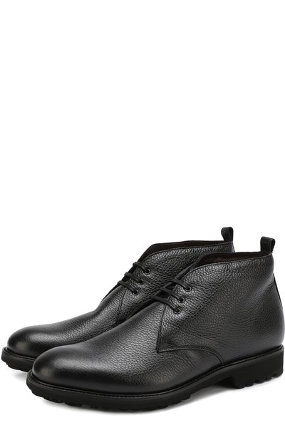 Кожаные ботинки на шнуровке с внутренней меховой отделкой CORNELIANI, арт. 82TM58-8820983, фото 1