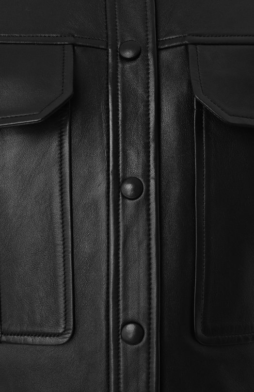 Кожаная рубашка MVST ZBGM-Y101-1/Z2763-1 Чёрный  ZBGM-Y101-1/Z2763-1 Фото 6