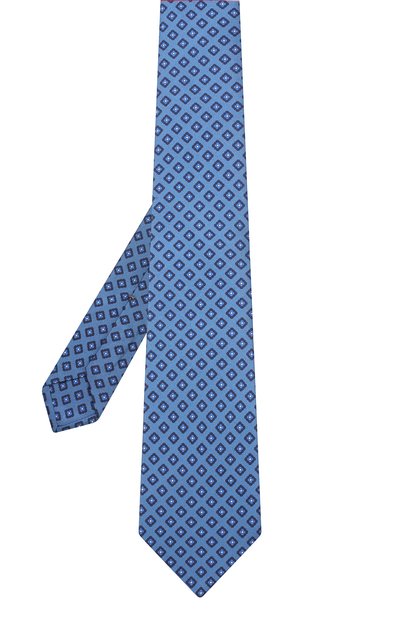 Шелковый галстук KITON синего цвета по цене 26700 руб., арт. UCRVKLC06F62, фото 2 Шелковый галстук KITON, арт. UCRVKLC06F62, фото 2