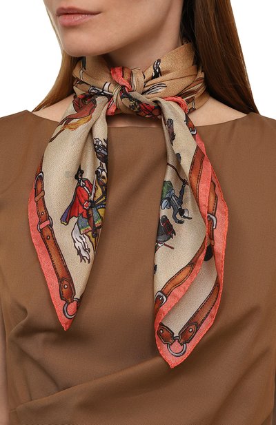 Шелковый платок всадники GOURJI, арт. 91126937/6285172, фото 2