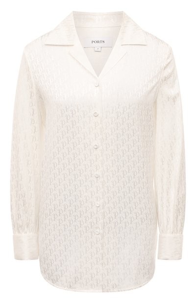 Шелковая рубашка PORTS 1961 кремового цвета по цене 98300 руб., арт. PWLD9B093Q-FT018, фото 1 Шелковая рубашка PORTS 1961, арт. PWLD9B093Q-FT018, фото 1