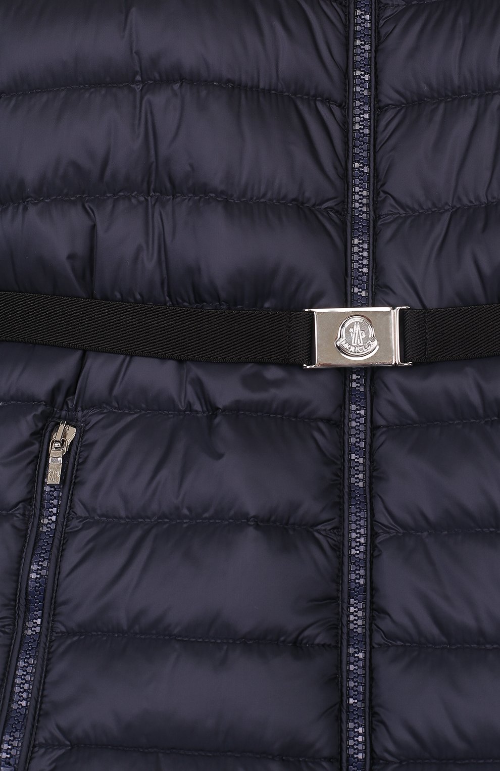 Пуховое пальто с капюшоном MONCLER ENFANT синего цвета по цене 67950 руб., арт. D1-954-46853-99-53048/12-14A, фото 3 Пуховое пальто с капюшоном MONCLER ENFANT, арт. D1-954-46853-99-53048/12-14A, фото 3