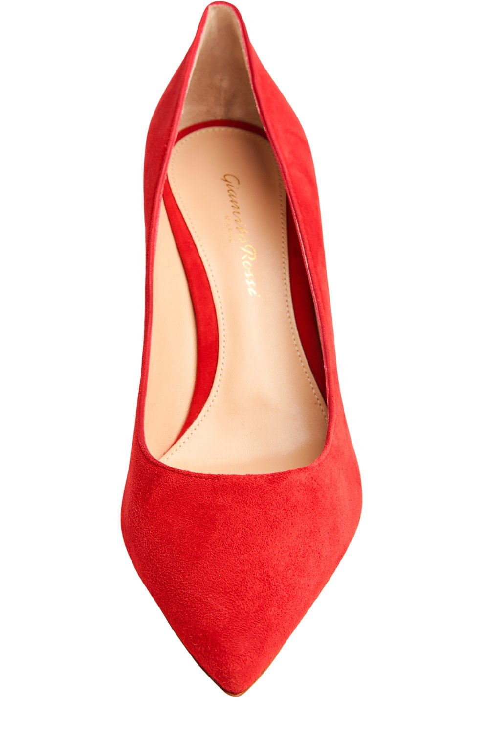 Замшевые туфли gianvito 85 на шпильке GIANVITO ROSSI красного цвета по цене 79300 руб., арт. G24580/SUEDE, фото 4 Замшевые туфли gianvito 85 на шпильке GIANVITO ROSSI, арт. G24580/SUEDE, фото 4