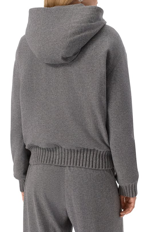 Бомбер из шерсти и кашемира с отделкой из норки MVST TXBCK-Y336-3/LP1322 Серый  TXBCK-Y336-3/LP1322 Фото 4