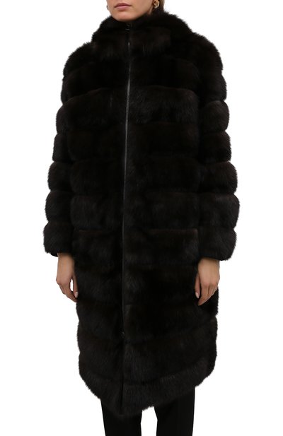 Двусторонняя шуба из соболя YVES SALOMON, арт. 22WYM03690ZIRV, фото 3