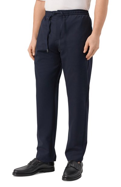 Шерстяные брюки CANALI темно-синего цвета по цене 66500 руб., арт. U7003/AS04998, фото 3 Шерстяные брюки CANALI, арт. U7003/AS04998, фото 3