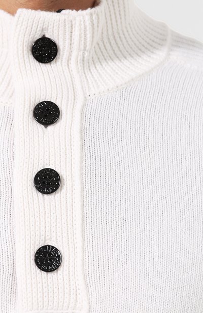 Шерстяной свитер STONE ISLAND белого цвета по цене 39250 руб., арт. 7115532A3, фото 5 Шерстяной свитер STONE ISLAND, арт. 7115532A3, фото 5