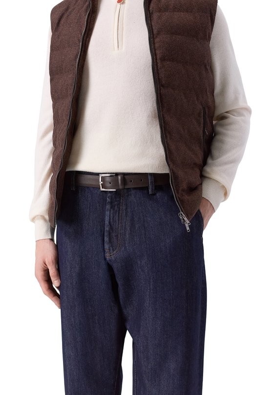 Кожаный ремень Kiton USC3602N0132703 Коричневый  USC3602N0132703 Фото 2