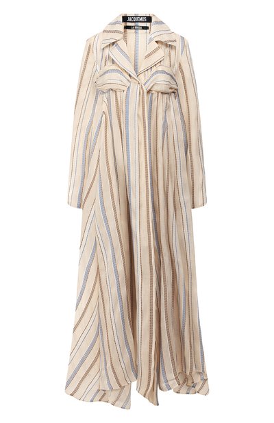 Платье из смеси хлопка и льна JACQUEMUS, арт. 191C003/12141, фото 1