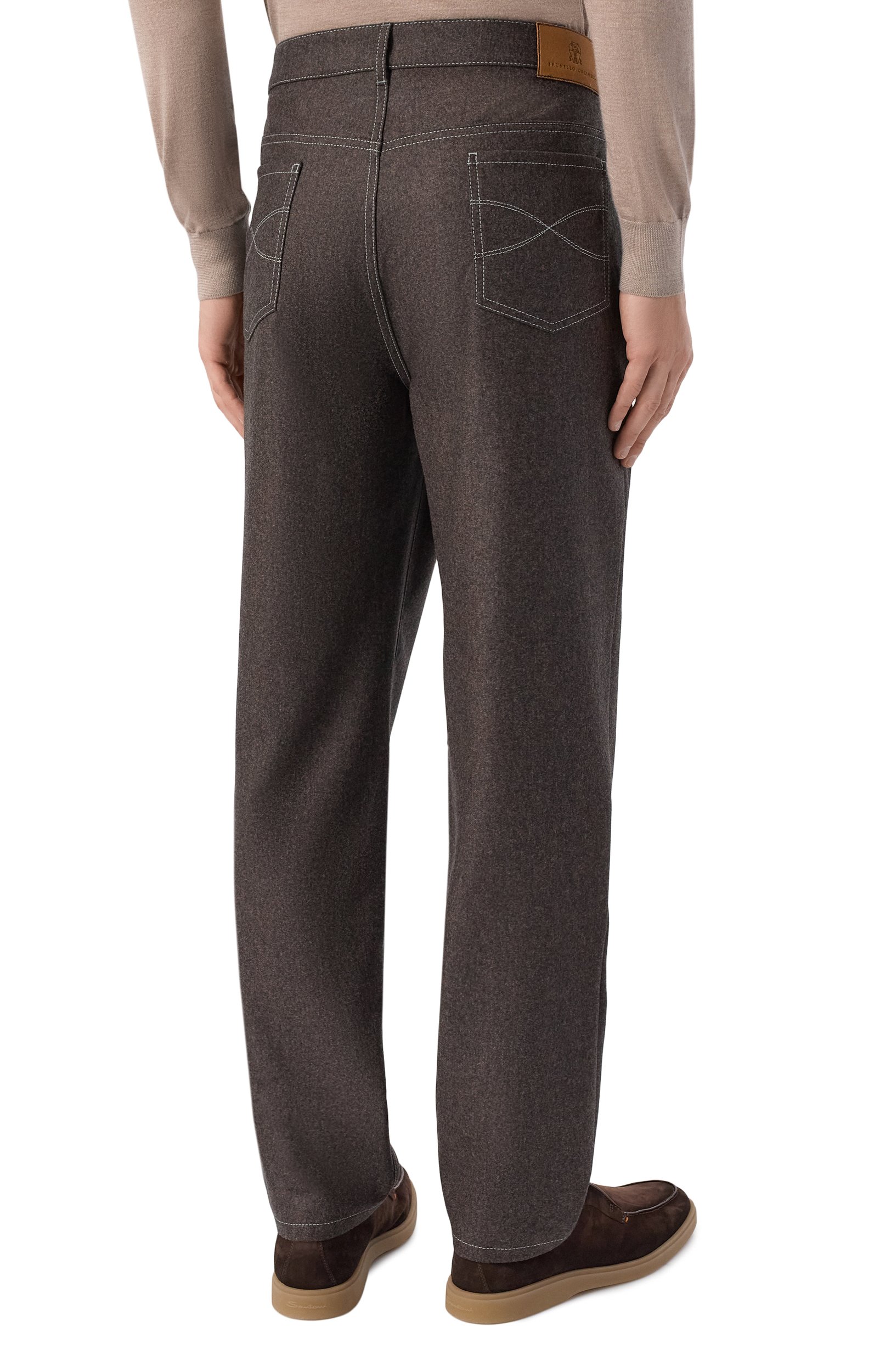 Шерстяные брюки BRUNELLO CUCINELLI, арт. M038PF1012, фото 4