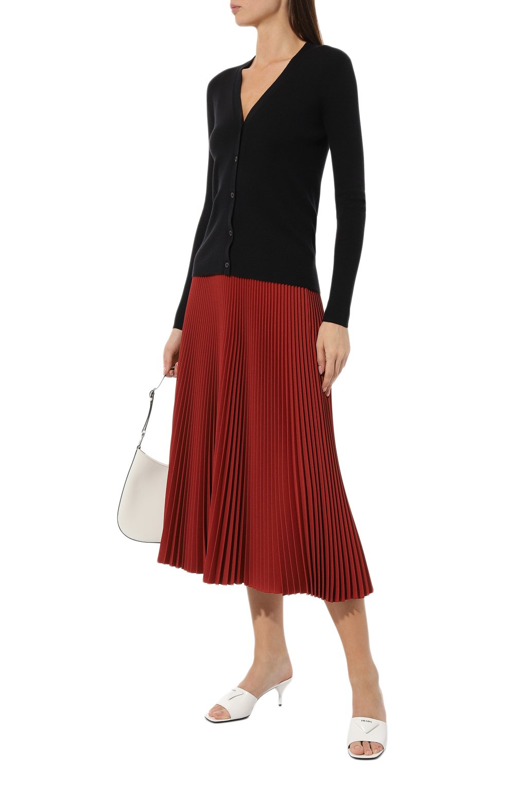 Плиссированная юбка PRADA, арт. P199N-1OES-F0126-182, фото 2