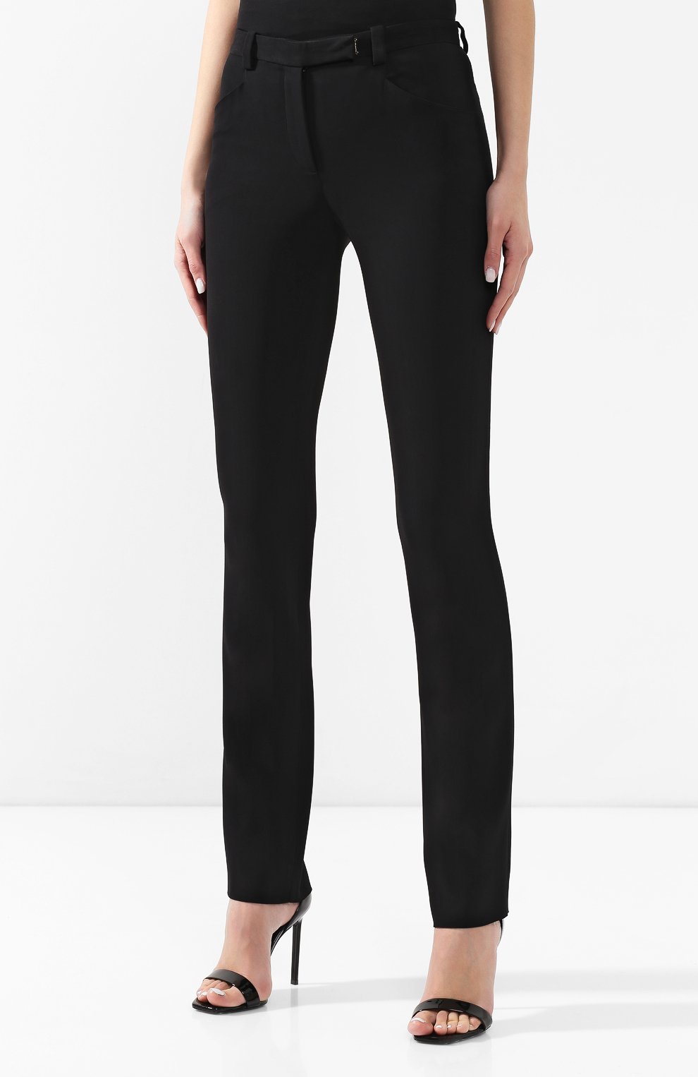 Брюки прямого кроя VERSACE черного цвета по цене 94900 руб., арт. A82716/A213159, фото 3 Брюки прямого кроя VERSACE, арт. A82716/A213159, фото 3