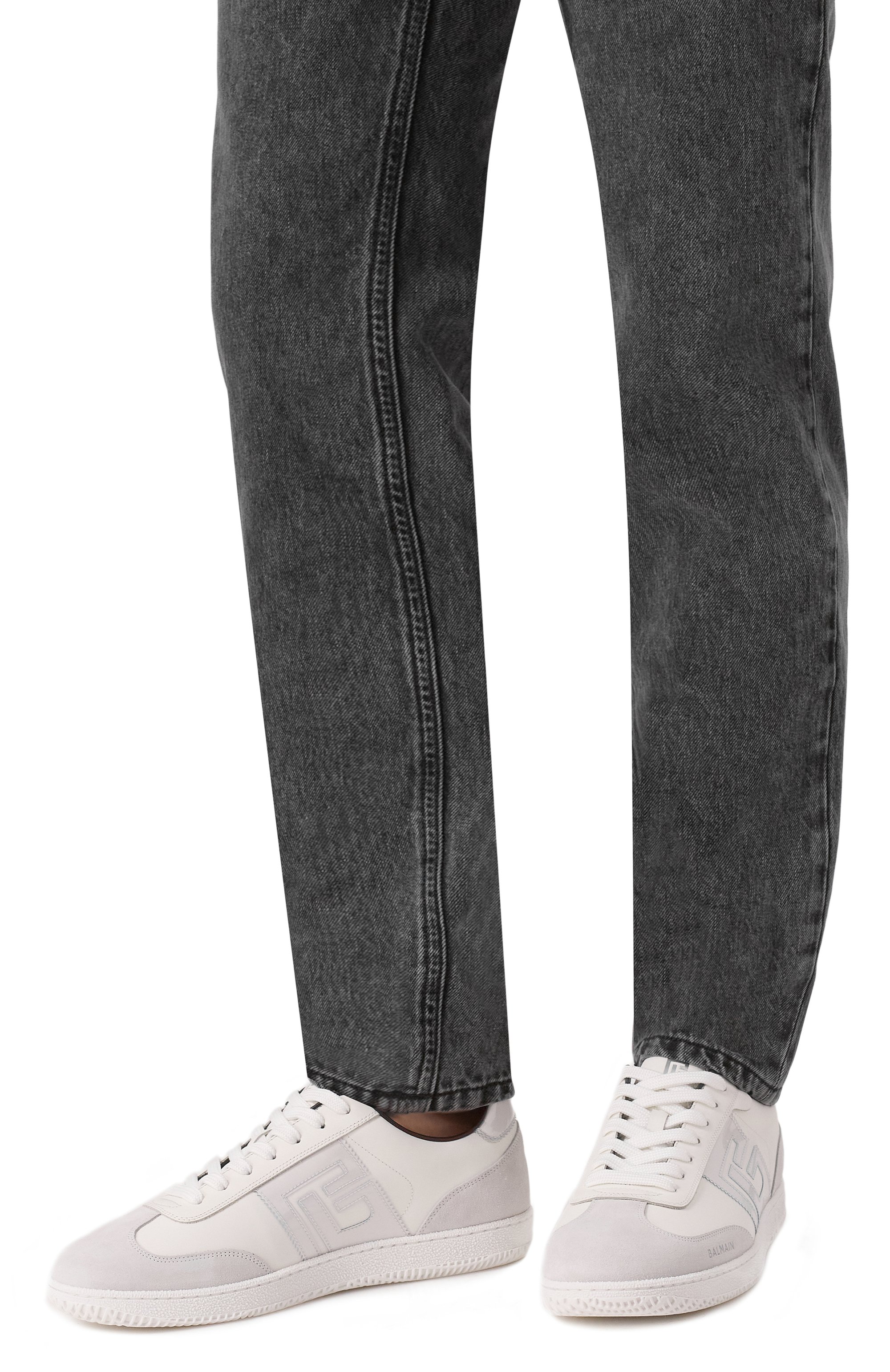 Кожаные кеды swan BALMAIN белого цвета по цене 61550 руб., арт. EM0VI360/LVTG, фото 3 Кожаные кеды swan BALMAIN, арт. EM0VI360/LVTG, фото 3