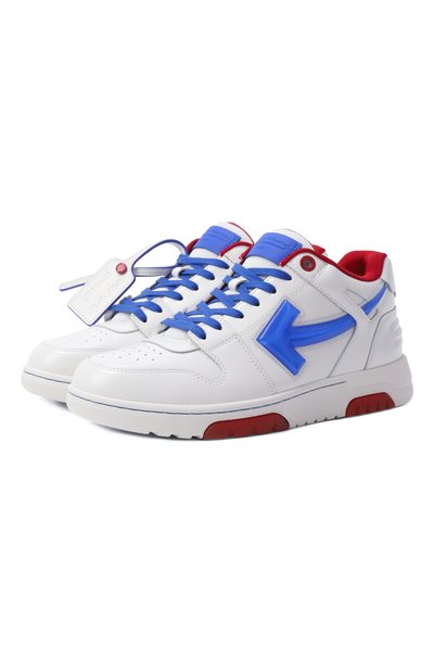 Мужские кожаные кеды out of office OFF-WHITE, арт. 0MIA189S26LEA009