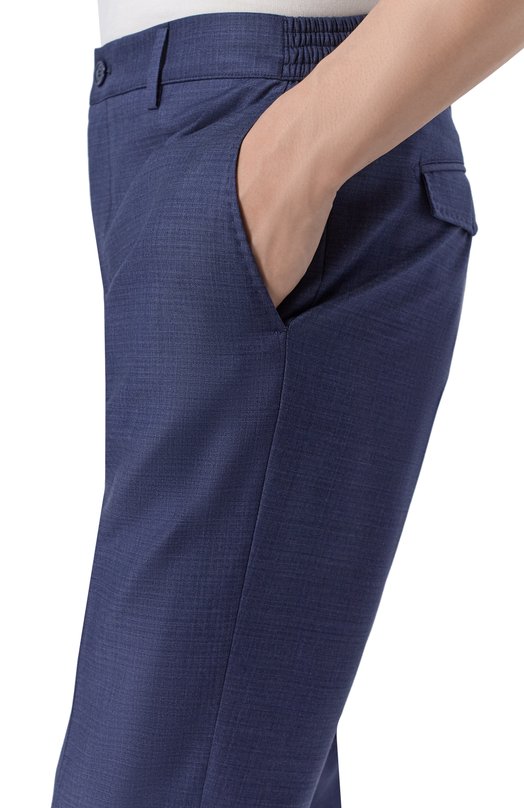 Шерстяные брюки Stefano Ricci M1T610001E/W0020U Синий  M1T610001E/W0020U Фото 5