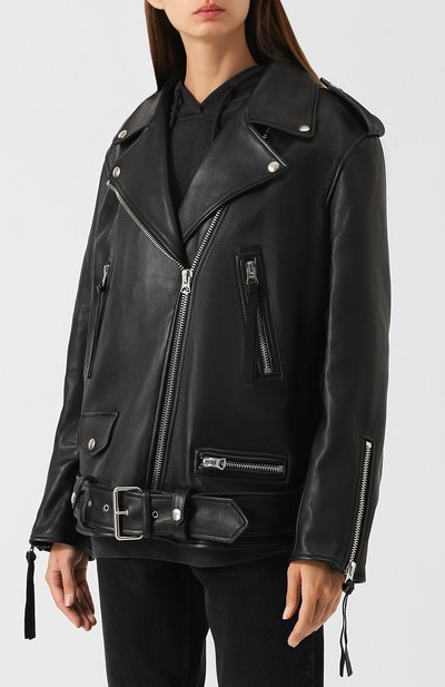 Кожаная куртка с поясом ACNE STUDIOS, арт. A70004, фото 3