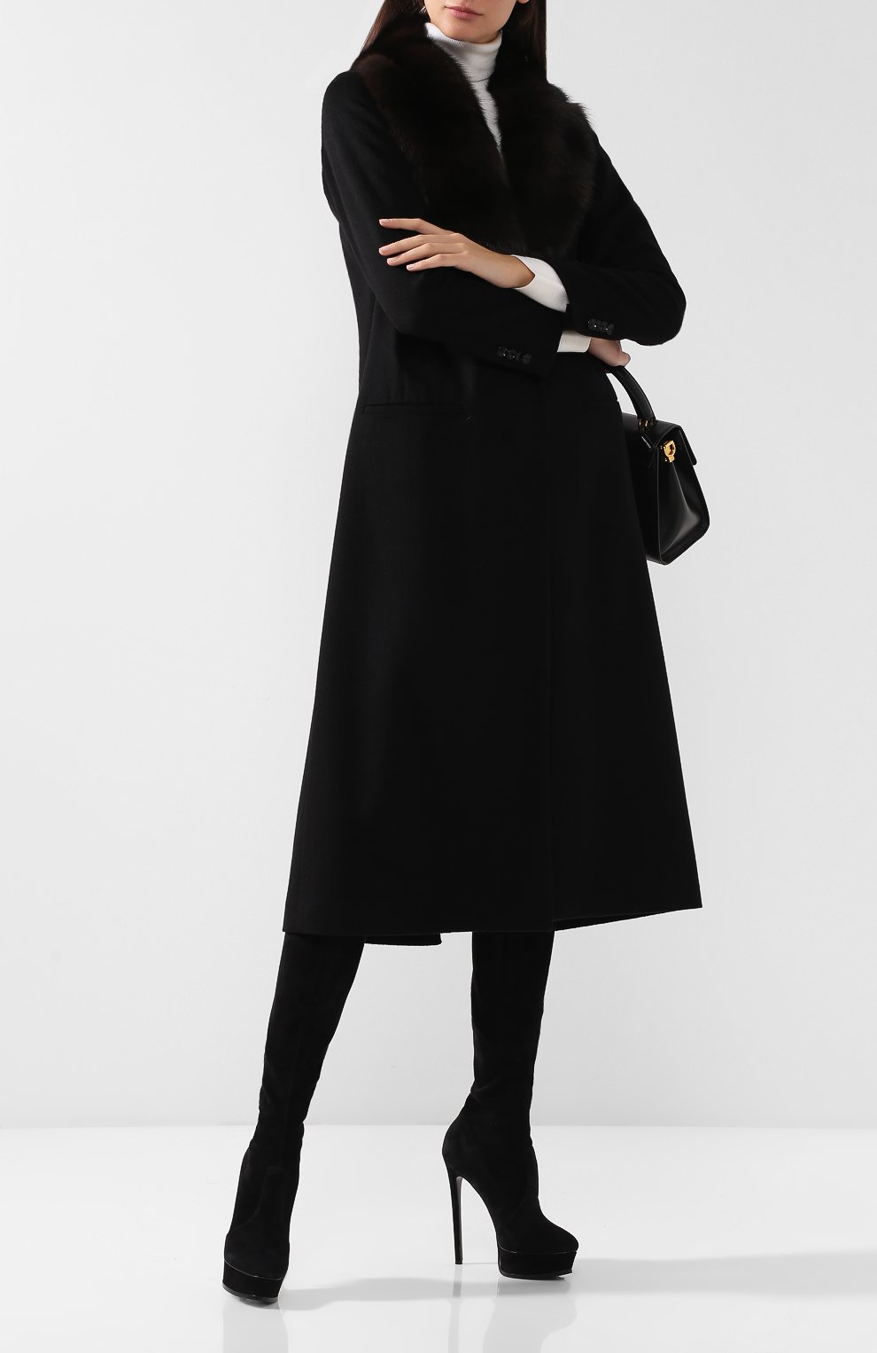 Замшевые ботфорты flora на шпильке и платформе CASADEI, арт. 1T831E140.T045000, фото 2