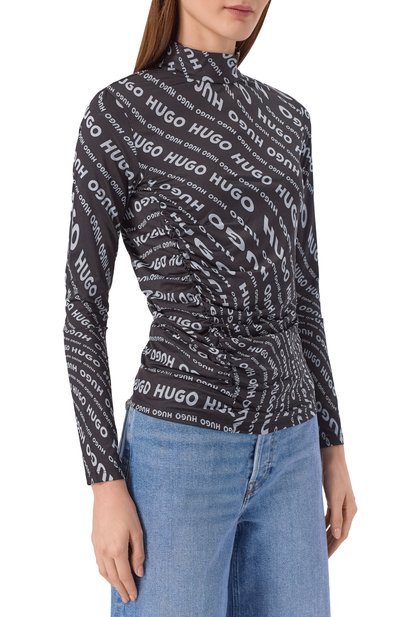 Водолазка HUGO черно-белого цвета по цене 15500 руб., арт. 50502423, фото 3 Водолазка HUGO, арт. 50502423, фото 3