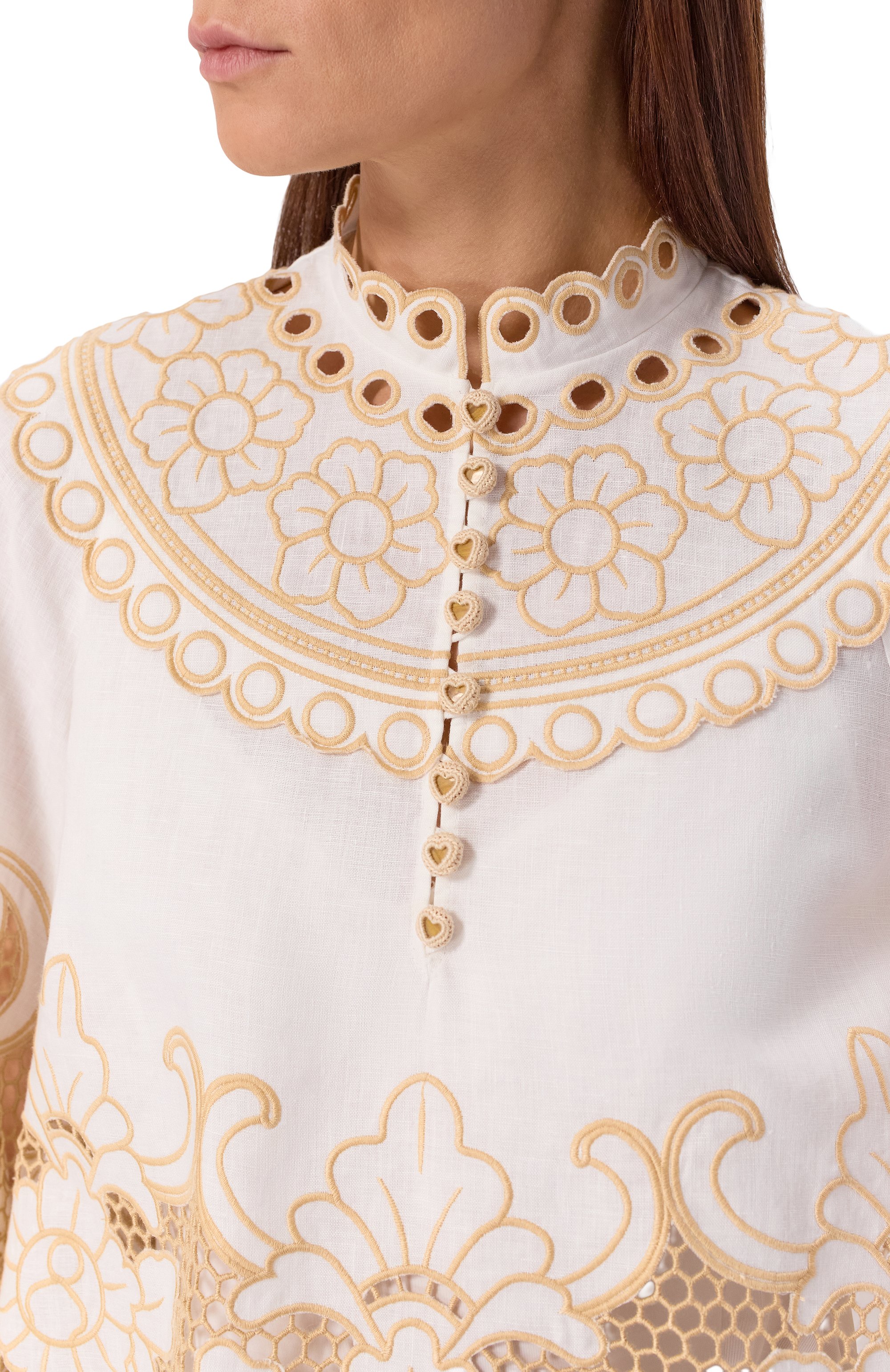 Льняная блузка ZIMMERMANN, арт. 5798TRS262, фото 5