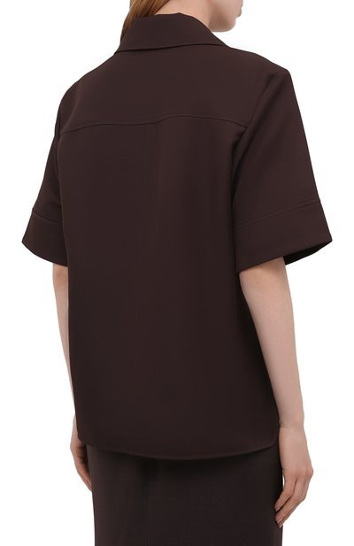 Блузка JIL SANDER коричневого цвета по цене 57150 руб., арт. JSCT561206-WT440200, фото 4 Блузка JIL SANDER, арт. JSCT561206-WT440200, фото 4