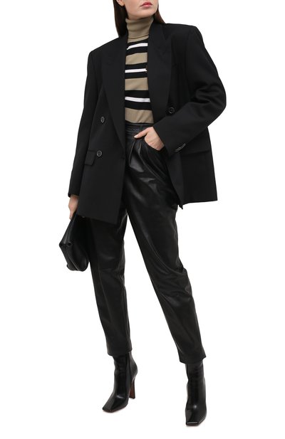 Кожаные брюки DOLCE & GABBANA черного цвета по цене 212000 руб., арт. FTBYGL/HULJ7, фото 2 Кожаные брюки DOLCE & GABBANA, арт. FTBYGL/HULJ7, фото 2