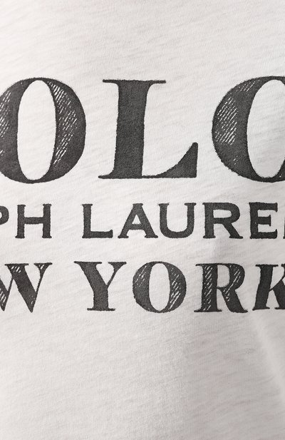 Хлопковая футболка POLO RALPH LAUREN белого цвета по цене 12000 руб., арт. 211763480, фото 5 Хлопковая футболка POLO RALPH LAUREN, арт. 211763480, фото 5