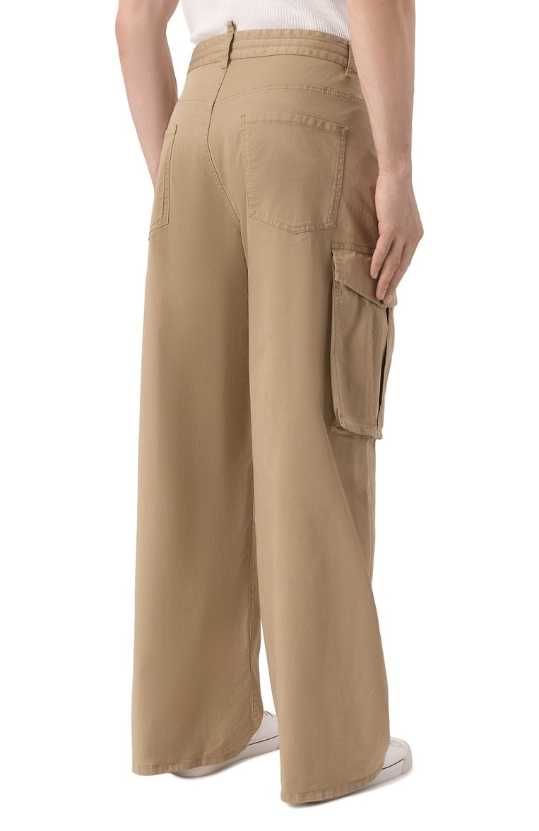 Мужские хлопковые брюки-карго DSQUARED2 бежевого цвета, арт. S78LB0112/S78499 | Фото 4 (Материал внешний: Хлопок; Длина (брюки, джинсы): Стандартные; Случай: Повседневный; Силуэт М (брюки): Карго; Стили: Кэжуэл; Автоматизация ТО: Проставлено; Автоматизация состава: Проставлено)